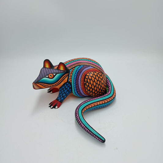 Mexican Oaxacan Wood Carving Opossum By Ivan Fuentes PP8196