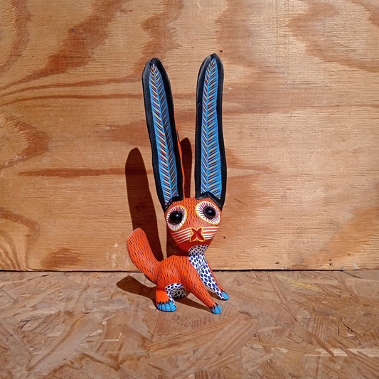 Oaxacan Wood Carving Rabbit By Arsenio Morales PP8230
