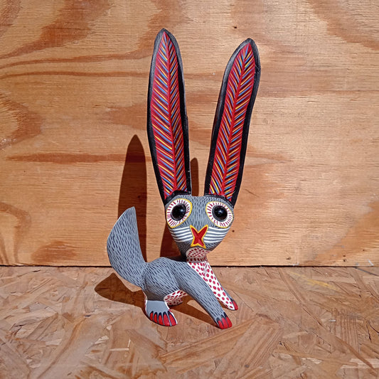 Oaxacan Wood Carving Rabbit By Arsenio Morales PP8231