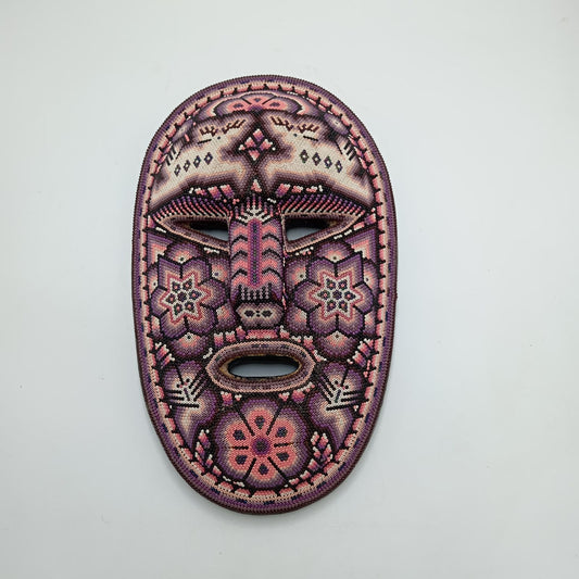 Mexican Huichol Hand Beaded Mask By Octaviano Villa Lopez PP8280