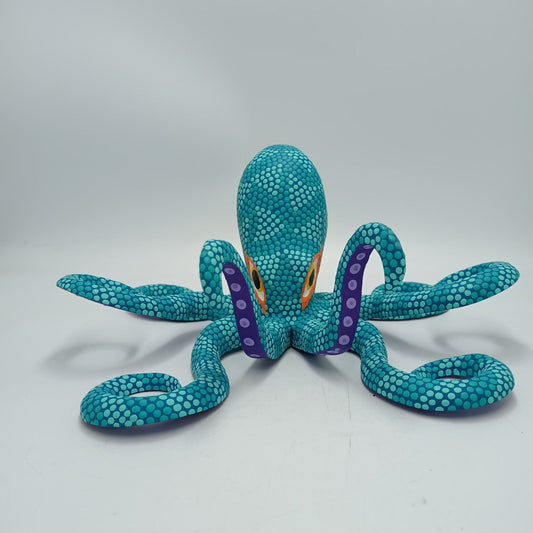 Wood Carving Hand Made Octopus By Armando Jimenez PP8303