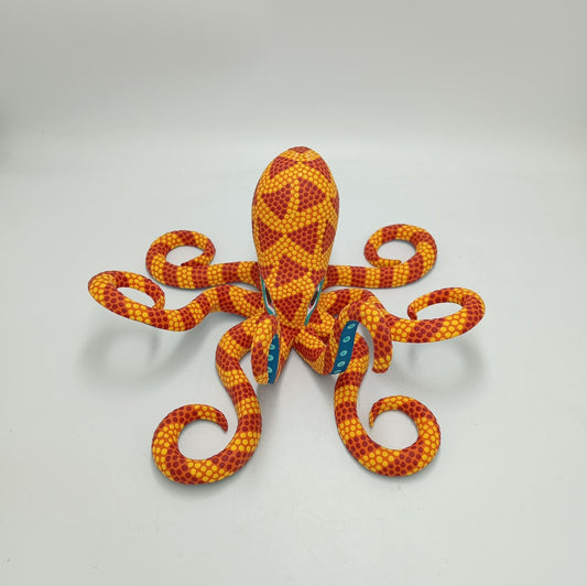 Wood Carving Hand Made Octopus By Armando Jimenez PP8304