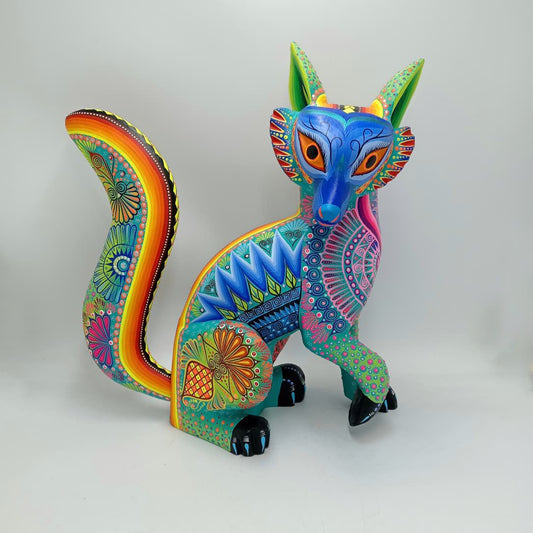 Mexican Folk Art Oaxacan Wood Carving Alebrije Hand Made, Lynx By Luis Sosa PP8317