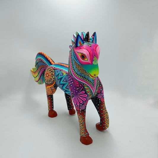 Mexican Folk Art Oaxacan Wood Carving Alebrije Hand Made, Horse By Luis Sosa PP8326