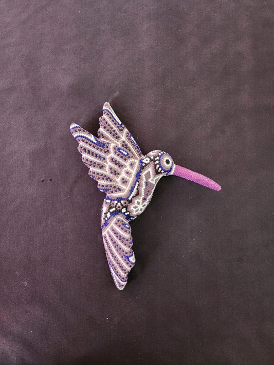 Mexican Huichol Hand Beaded Hummingbird By Isandro Villa Lopez PP8390