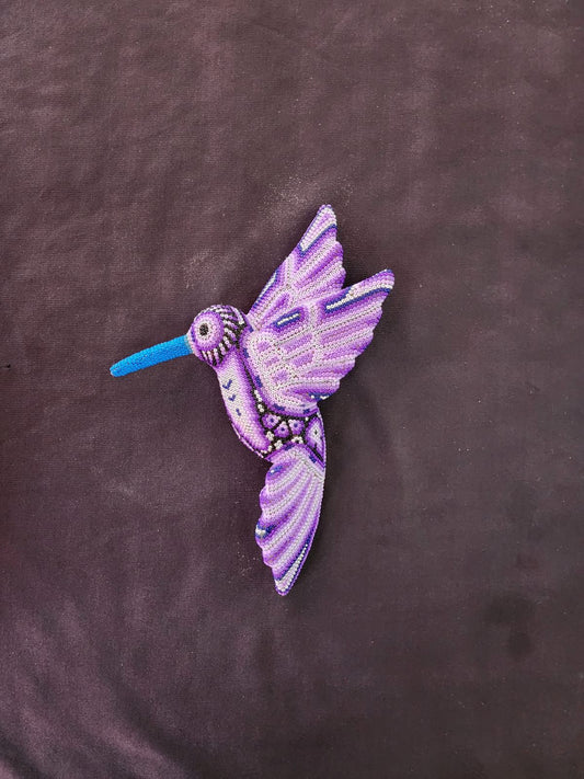 Mexican Huichol Hand Beaded Hummingbird By Isandro Villa Lopez PP8393
