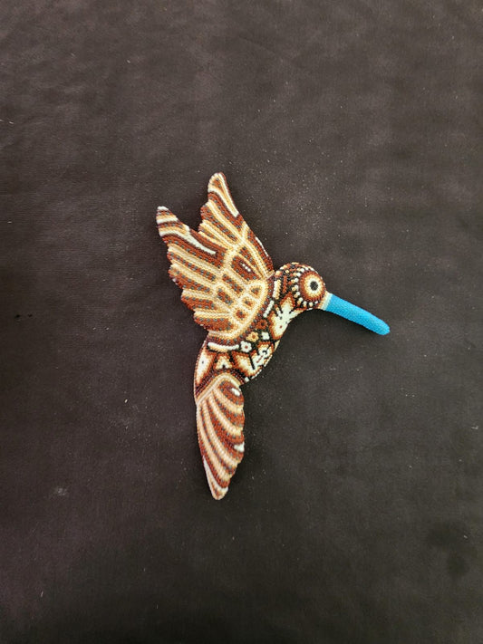 Mexican Huichol Hand Beaded Hummingbird By Isandro Villa Lopez PP8400