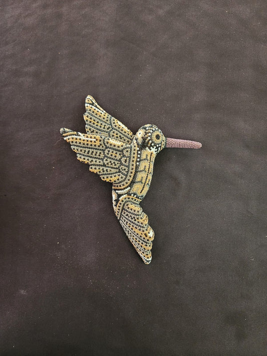 Mexican Huichol Hand Beaded Hummingbird By Isandro Villa Lopez PP8401