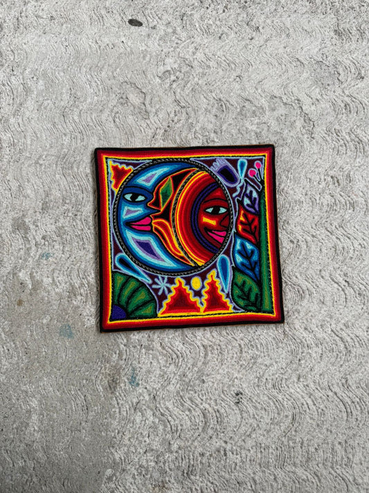 Tepehuano Yarn Painting Mexican Folk Art By Bautista Family PP8419