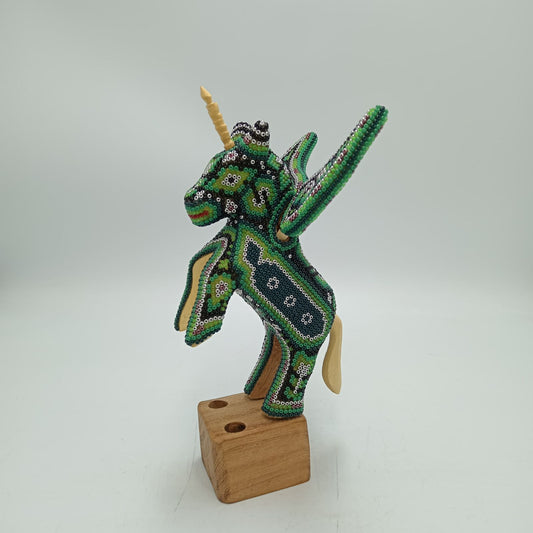 Mexican Huichol Hand Beaded Pegasus By Isandro Villa Lopez PP8452