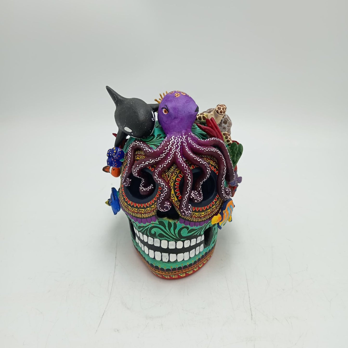 Day Of the Dead Ceramics Ocean Skull By Alfonso Castillo PP8469