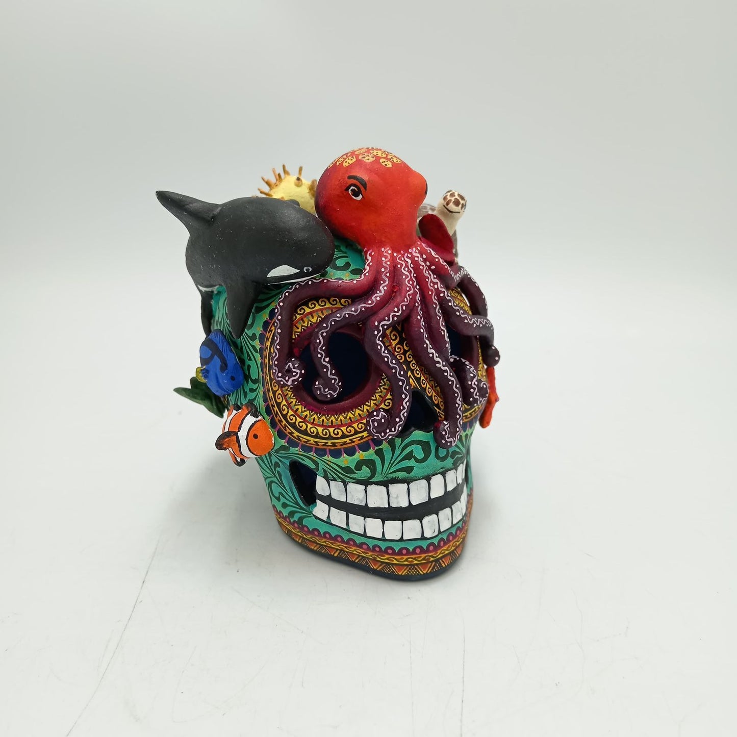 Day Of the Dead Ceramics Ocean Skull By Alfonso Castillo PP8470