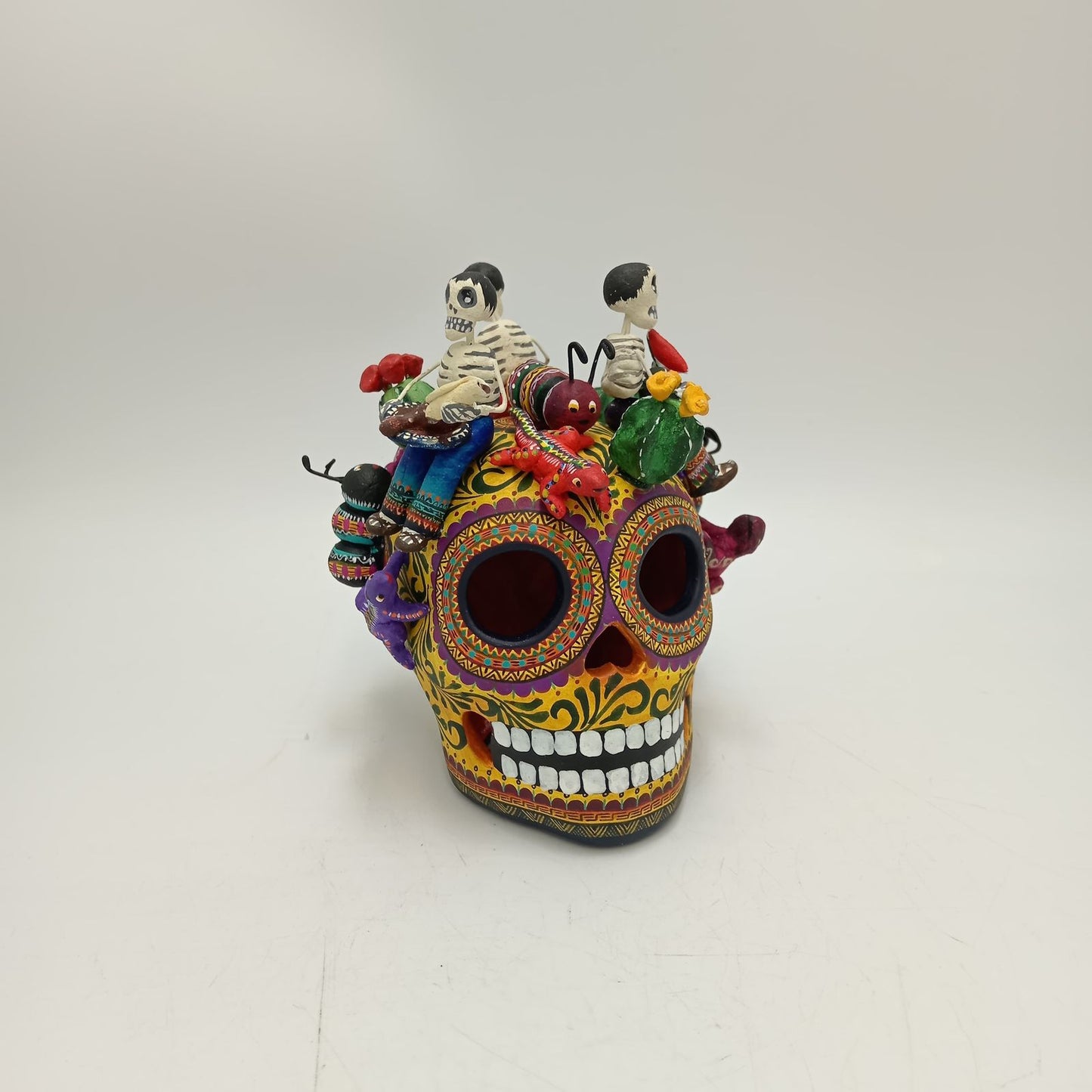 Day Of the Dead Ceramics Skull By Alfonso Castillo PP8472