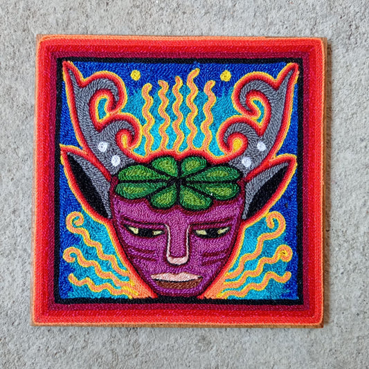 Huichol Mexican Folk Art Yarn Painting by Neikame PP8522