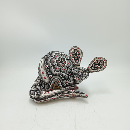 Mexican Huichol Hand Beaded Armadillo By Isandro Villa Lopez PP8766