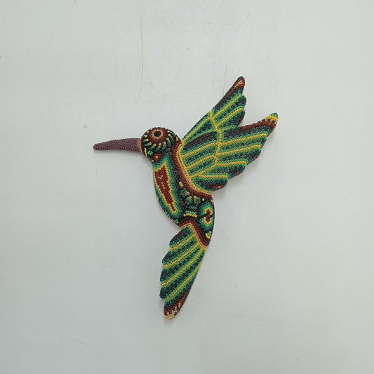 Mexican Huichol Hand Beaded Hummingbird By Isandro Villa Lopez PP8775
