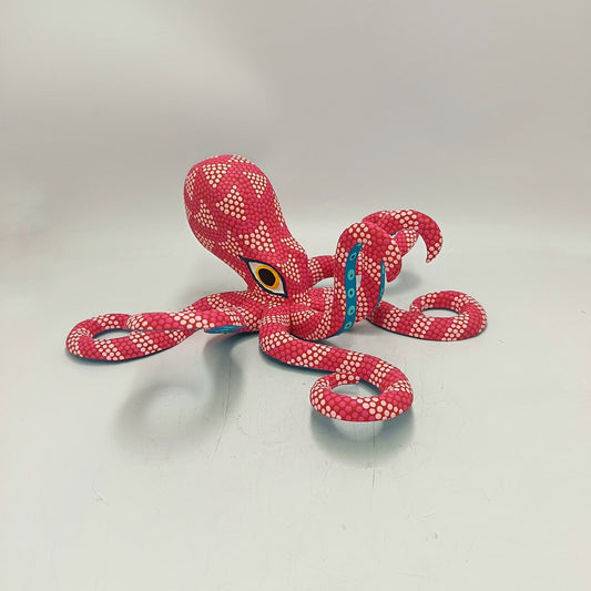 Oaxacan Wood Carving Hand Made, Octopus By Armando Jimenez  PP8752