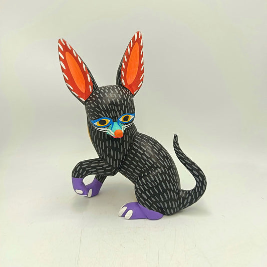 Oaxacan Wood Carving Hand Made, Chihuahua By Armando Jimenez  PP8756