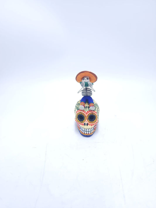 Day Of The Dead Ceramics Human Skull By Marco Castillo PP8881