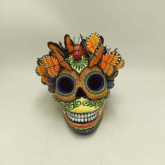 Day Of The Dead Ceramics Human Skull By Marco Castillo PP8916