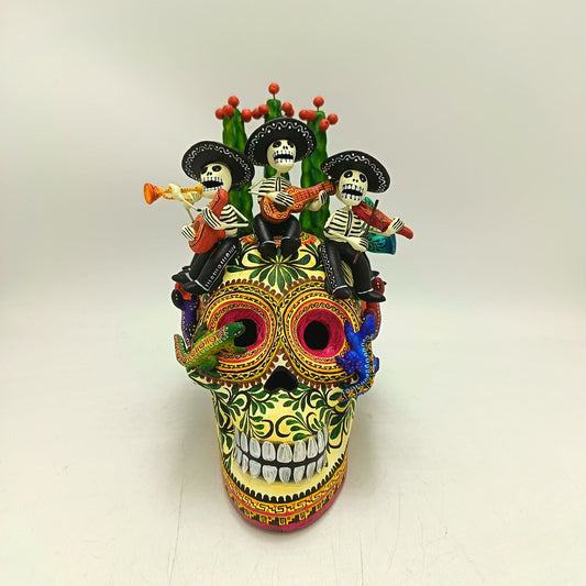 Day Of The Dead Ceramics Human Skull By Marco Castillo PP8921