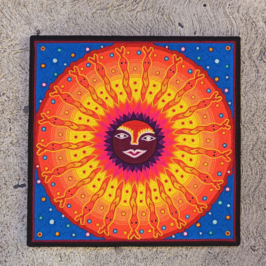 Huichol Indian Yarn Painting by Samuel Hernandez PP9064