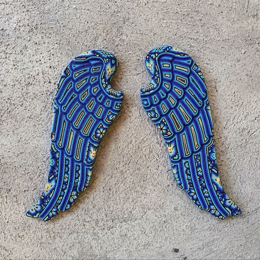 Mexican Huichol Hand Beaded Art, Pair of Wings By Isandro Villa Lopez PP9107
