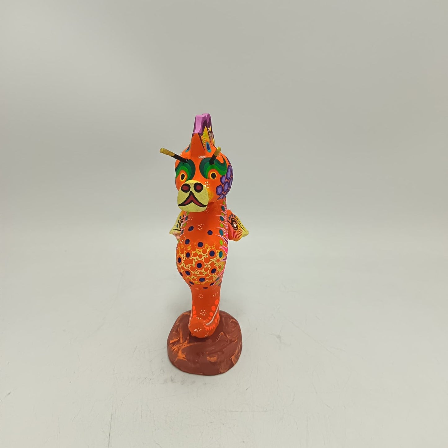 Oaxacan Wood Carving Hand Made Sea Horse By Estudio 2403 PP9127
