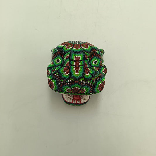 Huichol Mexican Hand Beaded Jaguar Head By Isandro Villa Lopez PP9214