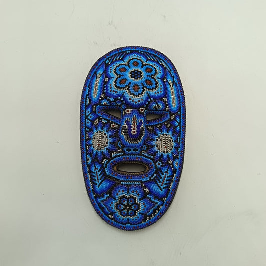 Mexican Huichol Hand Beaded Mask By Isandro Villa Lopez PP9220