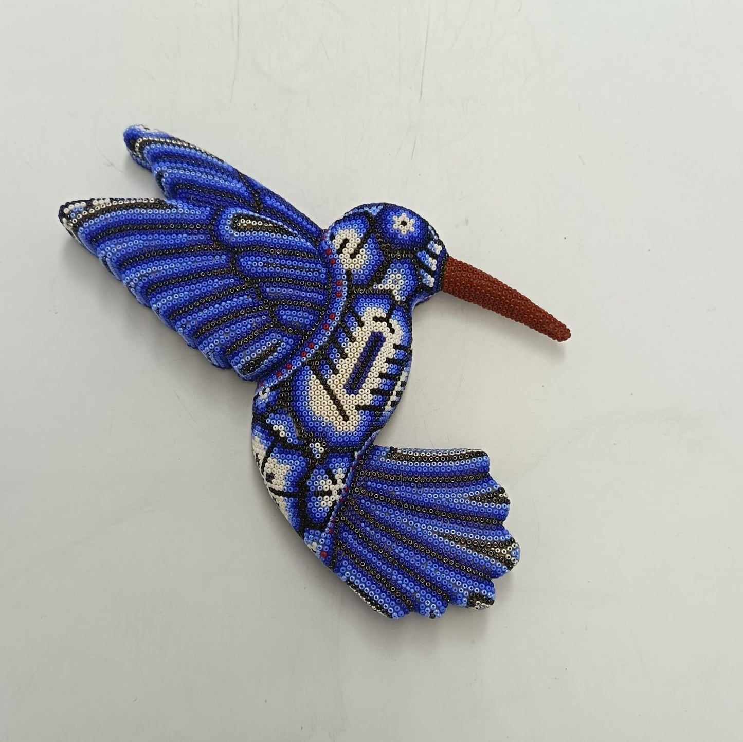 Mexican Huichol Hand Beaded Hummingbird By Isandro Villa Lopez PP9224