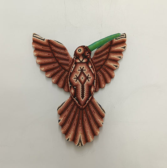 Mexican Huichol Hand Beaded Hummingbird By Isandro Villa Lopez PP9225