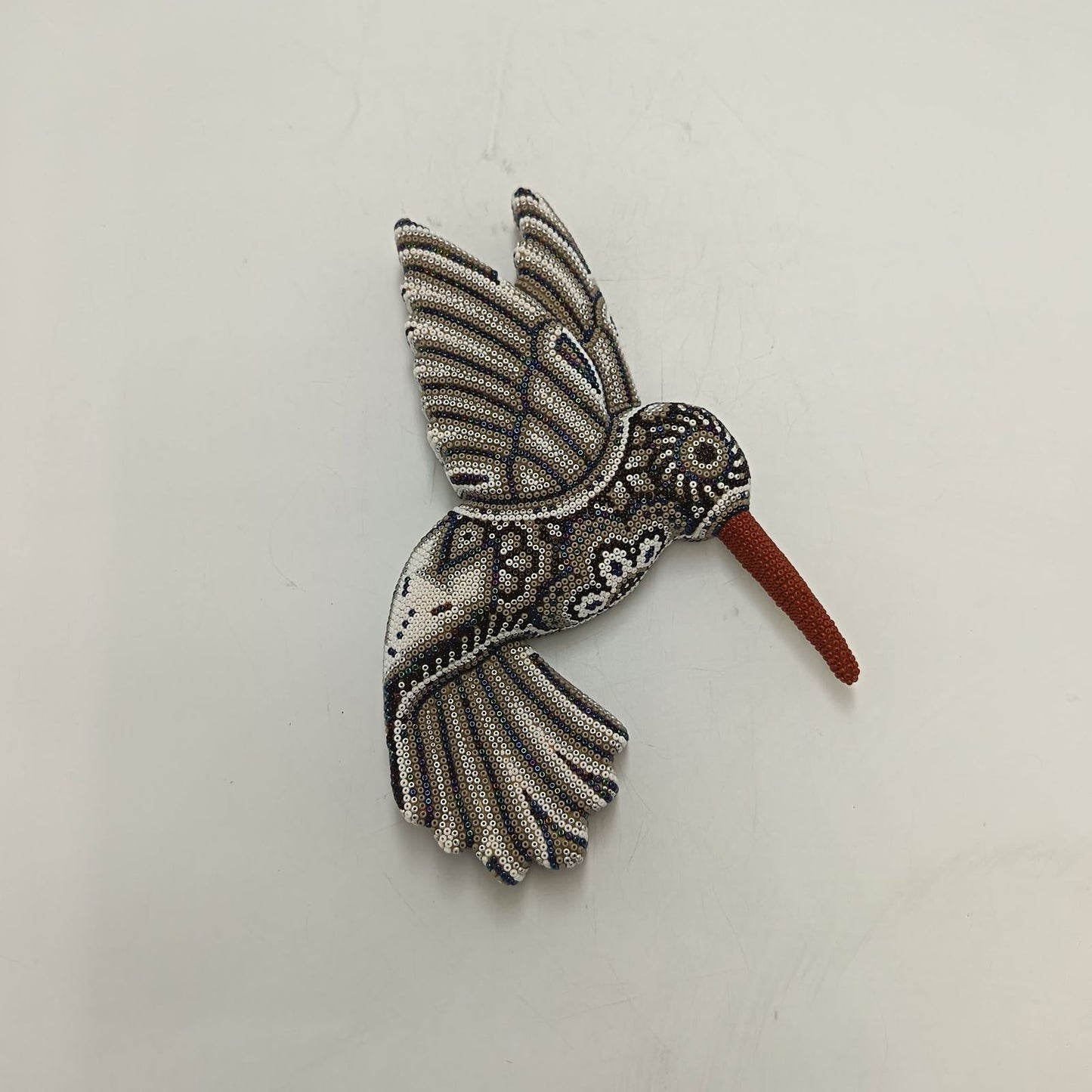 Mexican Huichol Hand Beaded Hummingbird By Isandro Villa Lopez PP9226