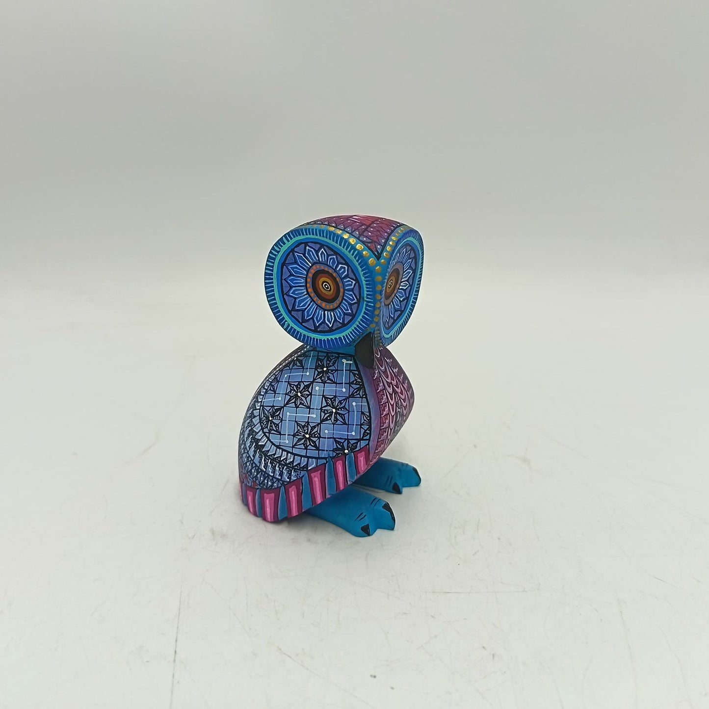 Mexican Oaxacan Wood Carving Owl By Ivan Fuentes PP9352
