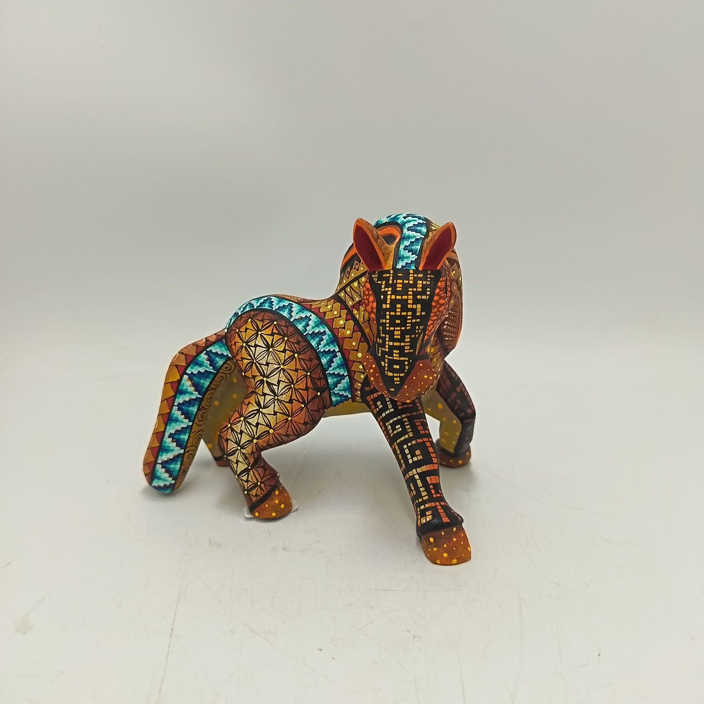 Mexican Oaxacan Wood Carving Horse By Ivan Fuentes PP9355