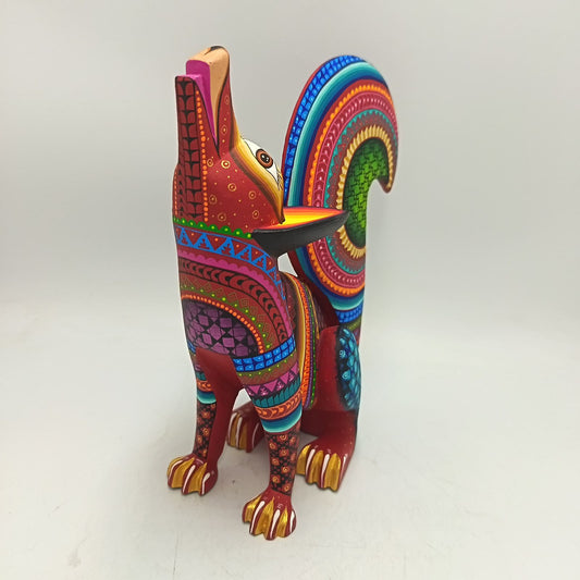 Mexican Oaxacan Wood Carving Coyote Ivan Fuentes PP9361