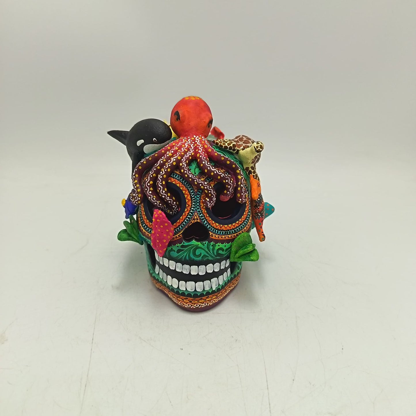 Day Of the Dead Ceramics Ocean Skull By Alfonso Castillo PP9362