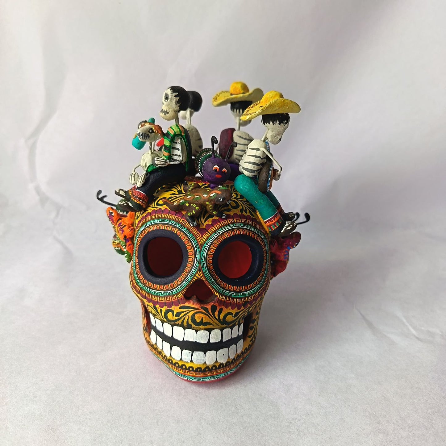Day Of the Dead Ceramics Skull By Alfonso Castillo PP9363