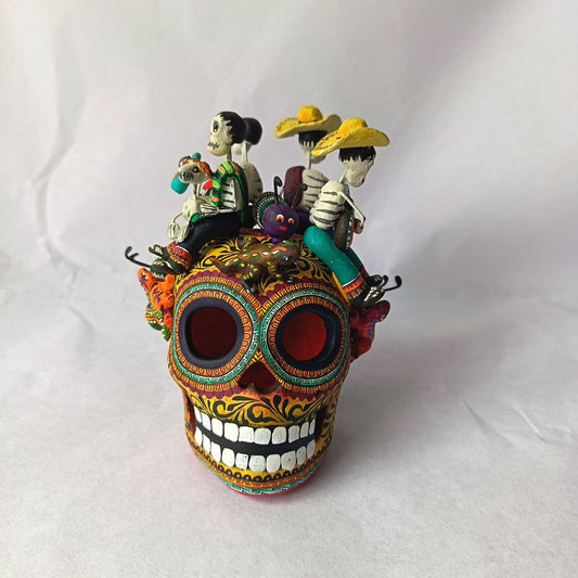 Day Of the Dead Ceramics Skull By Alfonso Castillo PP9363