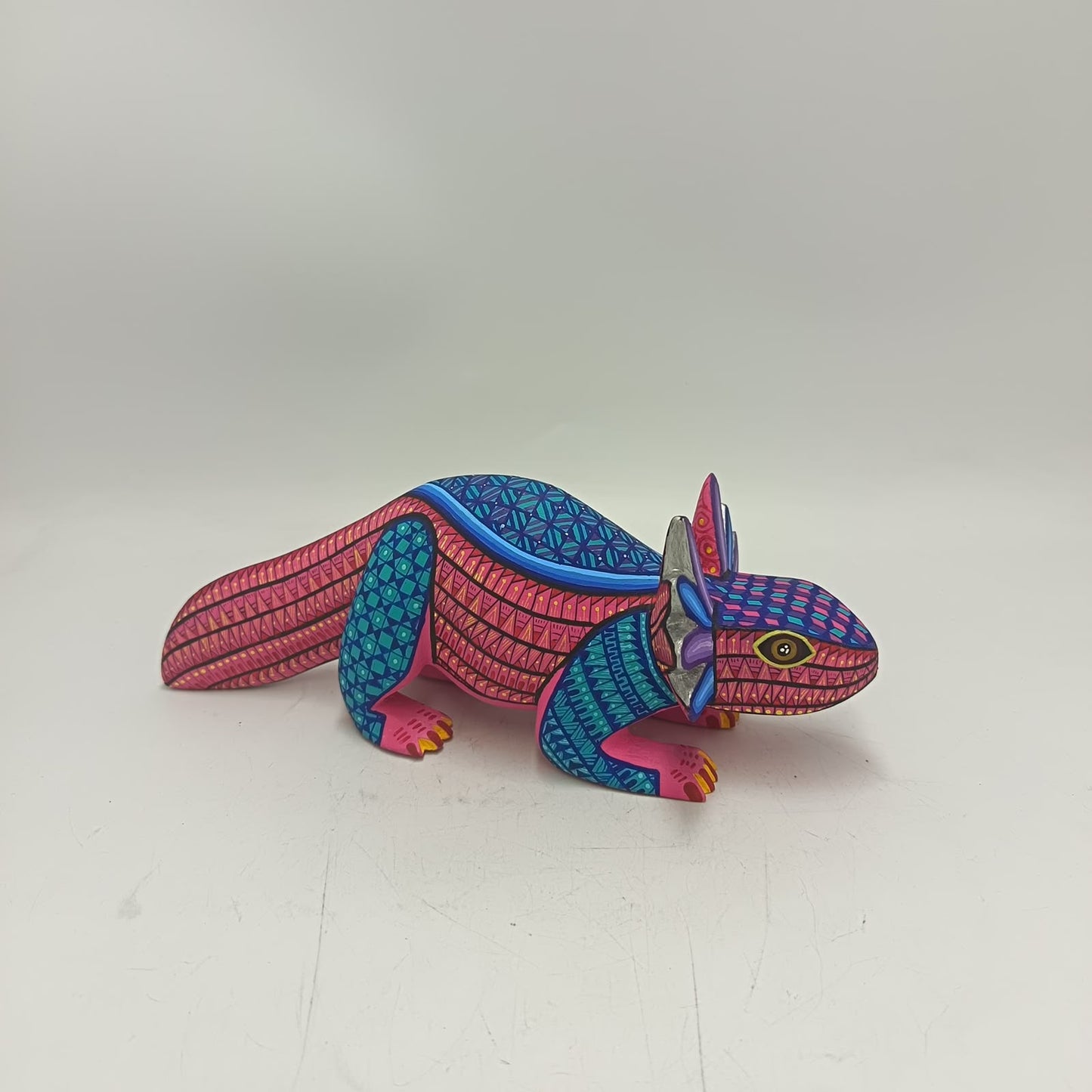 Mexican Oaxacan Wood Carving Axolot By Ivan Fuentes PP9418
