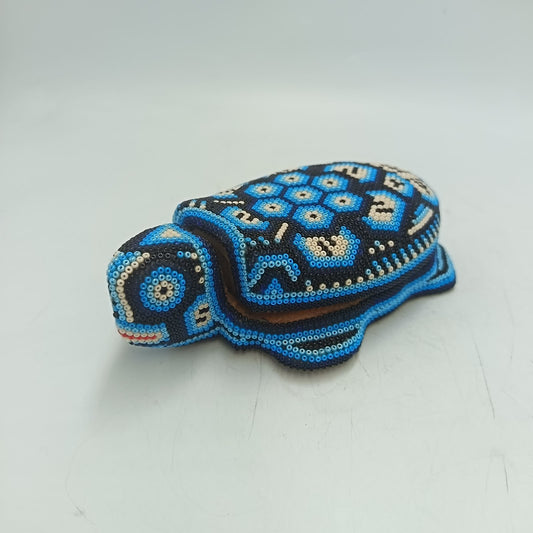 Mexican Huichol Hand Beaded Turtle Jeweler By Mayola Villa Lopez PP9427 Oaxaca