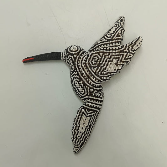 Mexican Huichol Hand Beaded Hummingbird By Mayola Villa Lopez PP9430