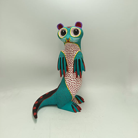Oaxacan Wood Carving Otter By Arsenio Morales PP9450