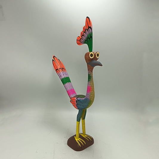 Mexican Oaxacan Wood Carving Roadrunner By David Blass PP9448