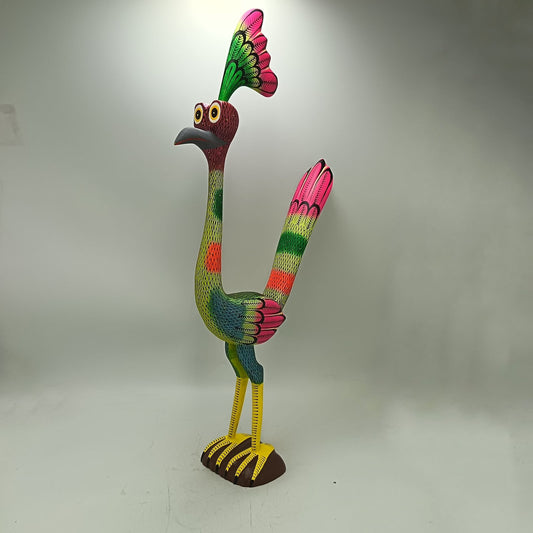 Mexican Oaxacan Wood Carving Roadrunner By David Blass PP9446