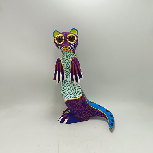 Oaxacan Wood Carving Otter By Arsenio Morales PP9451