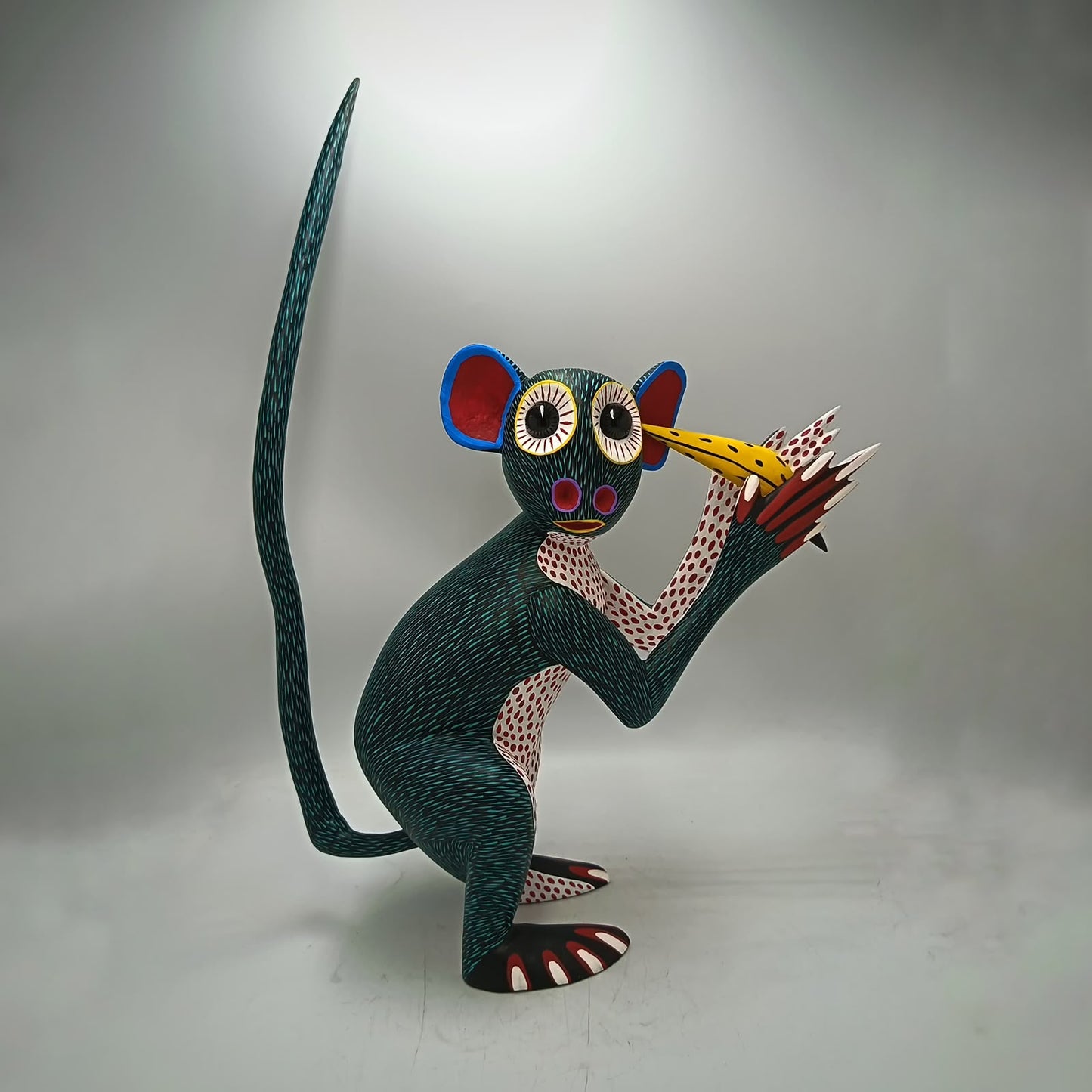Oaxacan Wood Carving Monkey By Arsenio Morales PP9452