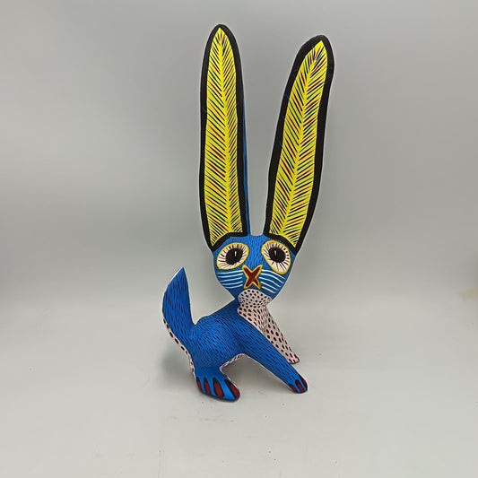 Oaxacan Wood Carving Rabbit By Arsenio Morales PP9456