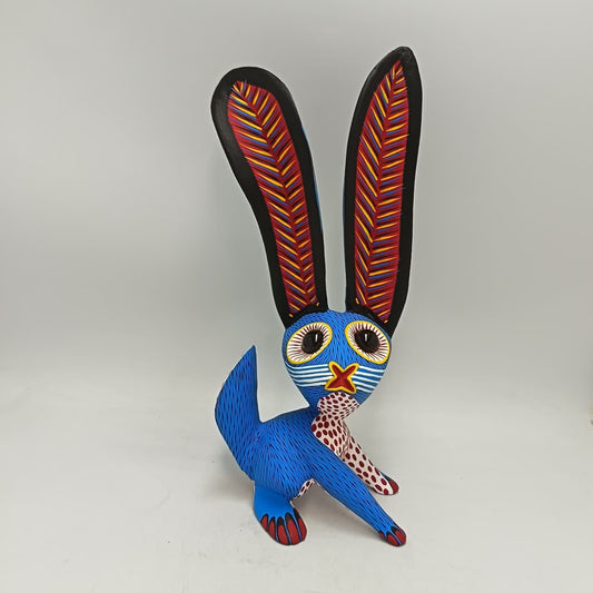 Oaxacan Wood Carving Rabbit By Arsenio Morales PP9464