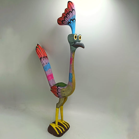 Mexican Oaxacan Wood Carving Roadrunner By David Blass PP9466